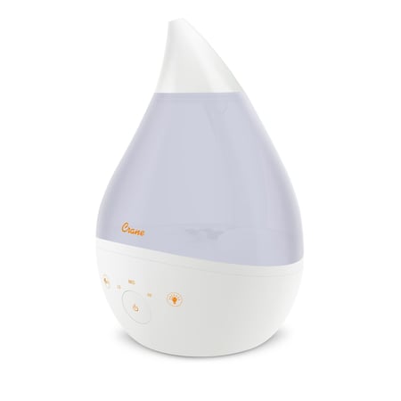 Crane Usa 4-in-1 Top Fill Humidifier with Sound Machine, White EE-5306W